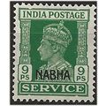 Nabha (ICS) 1942 O58 9p Green SERVICE Mounted M...