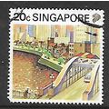 SINGAPORE 1990 20c SINGAPORE RIVER SG 626 FINE ...
