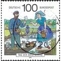 GERMANY, Riverboat mailman, blue 1991, 100pf, #4