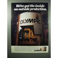 1983 Olympic Weather Screen Stain Ad - Protection