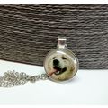 Lovable Golden Retriever Glass Cabochon Dog Pen...