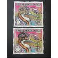Madagascar 1993 Mi. 1534Aa b Or Argent Surcharg...