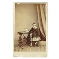 Victorian cdv photo infant holding bucket model...