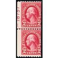 606, Mint LH 2¢ Line Pair With 80% of PL# & Sta...