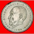 ⰆADENAUER (1876-1967):GERMANY★2 MARKS 1977J I+B...