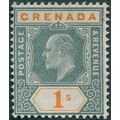Grenada 1905 1s. green & orange SG73 unused