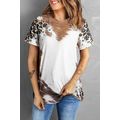Chestnut Western Leopard Bleached Print Crew Ne...