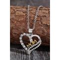 Silvery Rhinestone Mothers Day Heart Shape Allo...