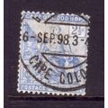 CAPE OF GOOD HOPE 1896 SG63 2 1/2d PALE ULTRAMA...