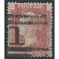 1858 SG43 1d Red Plate 136 Good/Fine Used Check...