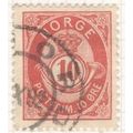 Norway 1893 - 10ore carmine - Posthorn - used 2