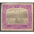 St Kitts-Nevis 1925 SG54 6d Black & Bright Purp...