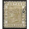 Gold Coast 1889 SG15 3d Olive-Yellow Wmk Crown ...