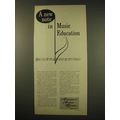 1949 Association of American Railroads Ad - Music