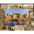 France Laser Engraved Wood Picture Frame Landsc...