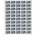 John F. Kennedy Sheet of 50 5¢ Postage Stamps S...