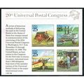 Universal Postal Congress Souvenir Sheet of Fou...