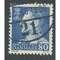 DEN 1961 80o 'KING FREDERIK IX' FINE USED (EBID...
