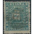 British Guiana 1861 SG61 4c Blue Good/Fine Used ..