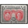 Nyasaland 1945 SG157 20/- Scarlet & Blue Mounte...