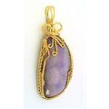 Purple Sagenite Agate Brass Wire Wrap Gemstone ...