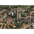 Ribe Luftfoto med Domkirchen Denmark Postcard u...