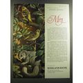 1964 Midland Bank Ad - Rarities of Wild Life - John Leigh Pemberton - May