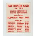 c1950s Pattinson & Co., Sleaford, builders merc...