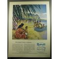 1960 Hawaii Visitors Bureau Ad - Everybody loves a hukilau