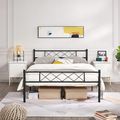 Full Size Traditional Powder Coated Slatted Met...