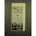 1961 Heart Fund Ad - Fight heart disease #1 Hea...