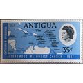 Antigua 1967 Methodist Church 35c Caribbean Map...
