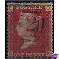 1864 SG43 1d Red Plate 93 Fine Used "OE"