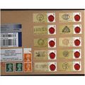 2014 1ST (S/A) 'POST SEALS WITH TABS (10v) ON S...