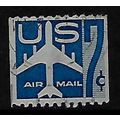 USA 1958 AIR 7c BLUE SG 1111 FINE USED