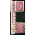 1922/1923 Michel 241 - with advertising - 2 pieces