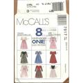 McCalls 7917 Sewing Pattern Girls' Zippered Dre...