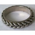 BOLD SILVERTONE VINTAGE BRACELET 8''