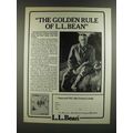 1986 L.L. Bean Ad - The Golden Rule of L.L. Bean