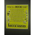 1992 Buck Knives Ad - What is a Buck Knife?