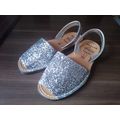 Women’s Avarca Silver Glitter Sling Back Sandals