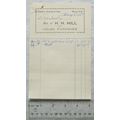 1958 invoice H. H. Hill, house furnisher, Hawkh...