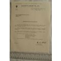 1960 letter Electroflo Meters Co., Park Royal r...