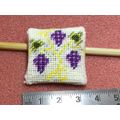 Tapestry Cushion Purple Flower 1:12th Dolls Hou...