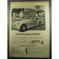 1955 Triumph T.R.2 Car Ad - How many cars do you see in this picture?
