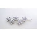 Small crystal flowers hair pin barrette bridal ...