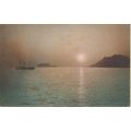 PC21530 Old Postcard. Sunrise. Alfred Stiebel. ...