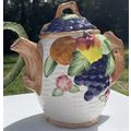 Fruit/ Floral Teapot Coffee Pot, Decor Basket W...