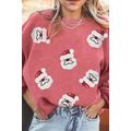 Strawberry Pink Sequin Santa Clause Christmas C...