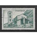 FRANCE ANDORRA 1944 2F BLUE GREEN ST JEAN DE CA...